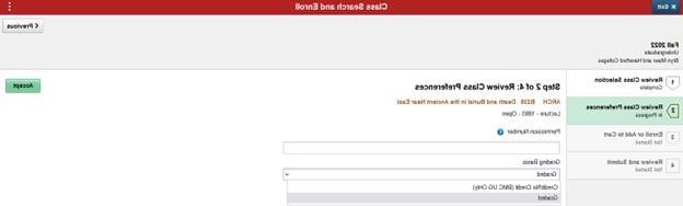Step 2 review class preferences