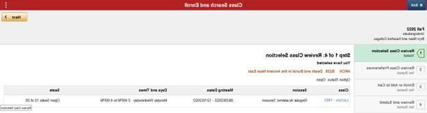 step 1 review class selection
